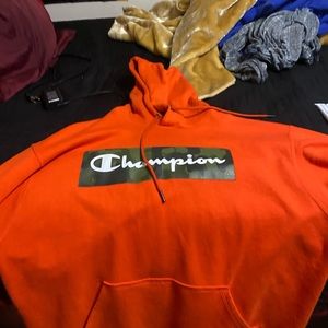 Orange Champion hoodie